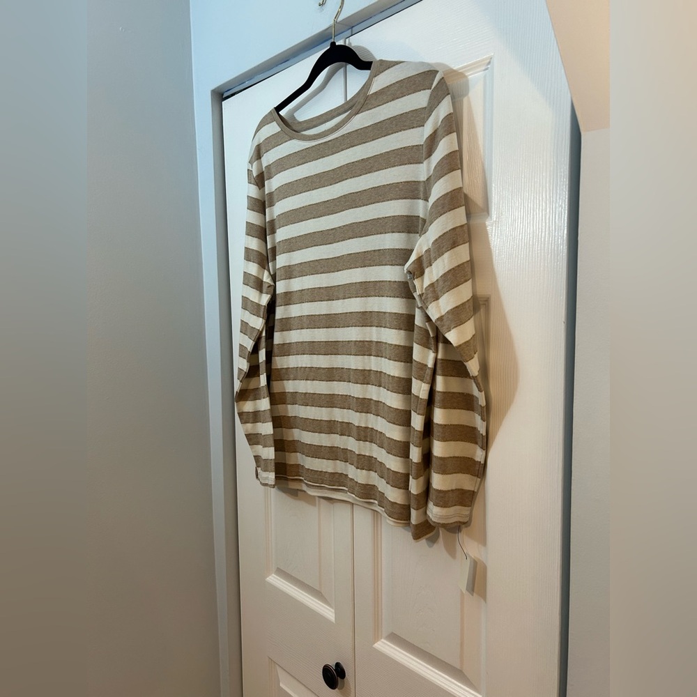 Talbots Metallic Stripe Long Sleeve Top Women’s Plus Size 2X - Picture 2 of 8